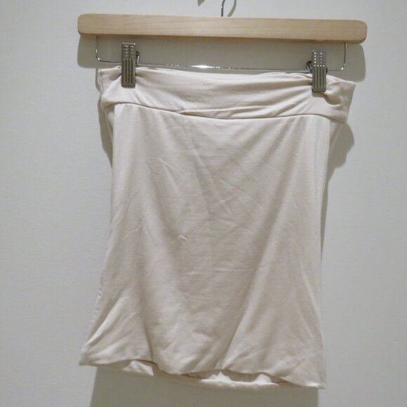 GEEL Mila Tube Top in Oat 90s Minimalist Stretch Neutral Granola - Size XS NWT - Picture 6 of 11